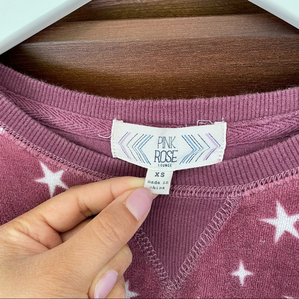 Purple Star print pajama lounge set - Picture 2 of 3